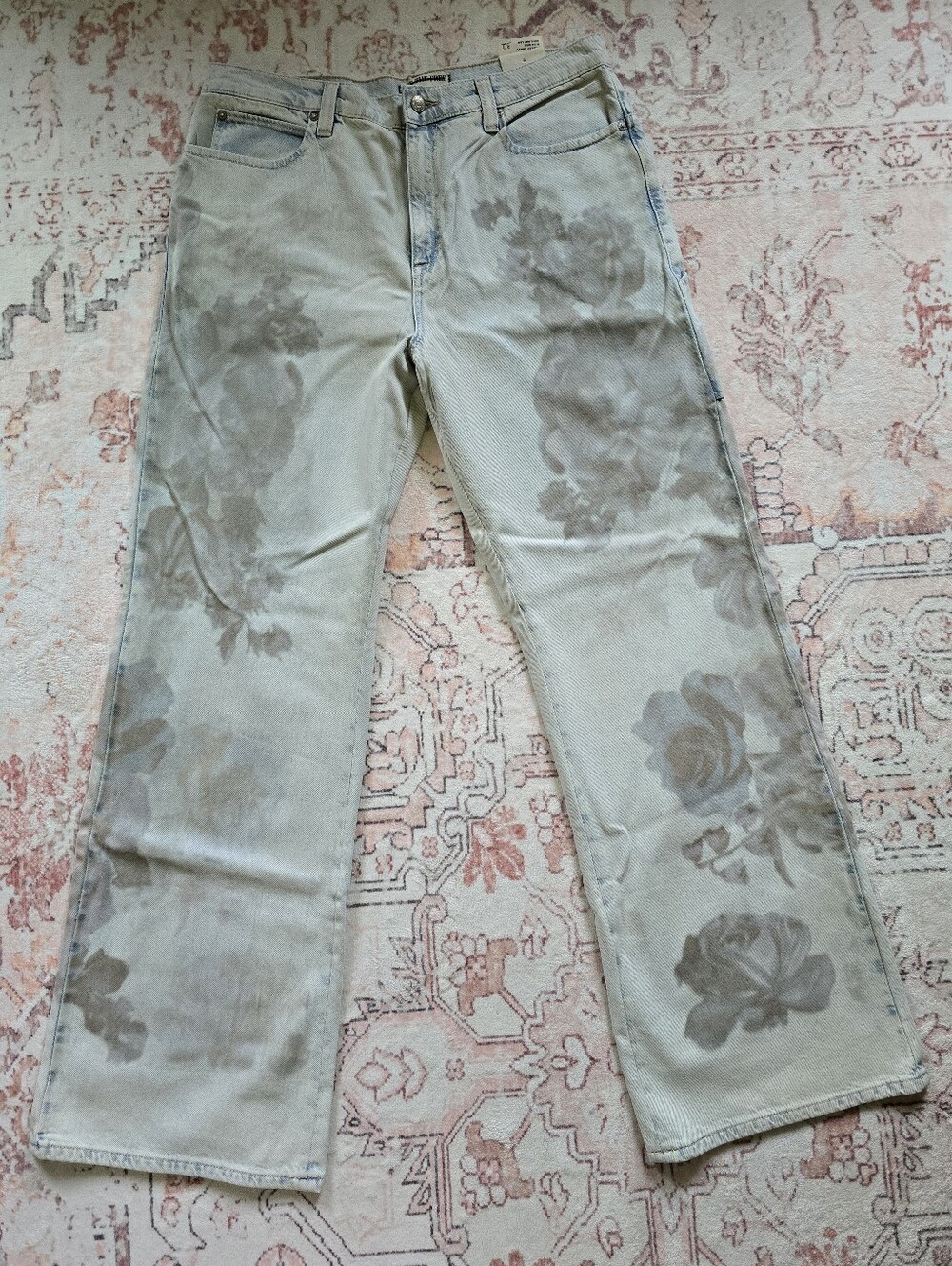 Free People Tinsley Floral Jeans